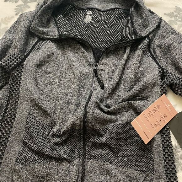 Workout gray zipped up sweater - Picture 3 of 5